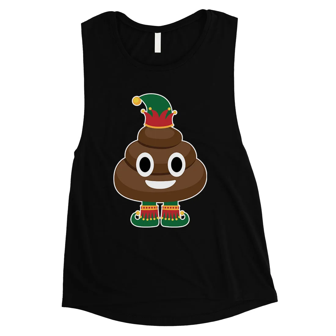 Poop Elf Womens Muscle Top
