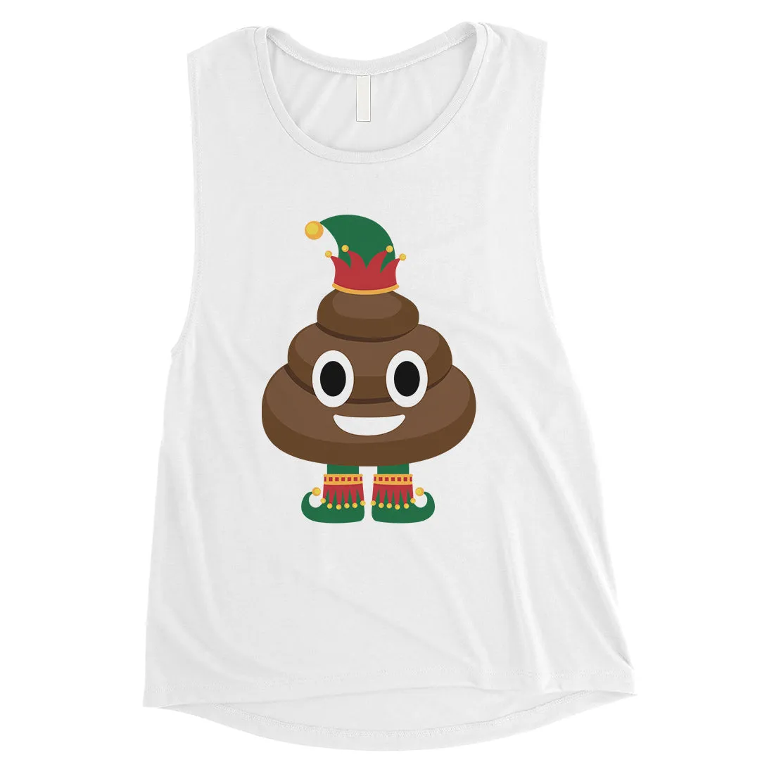 Poop Elf Womens Muscle Top