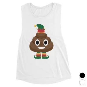 Poop Elf Womens Muscle Top