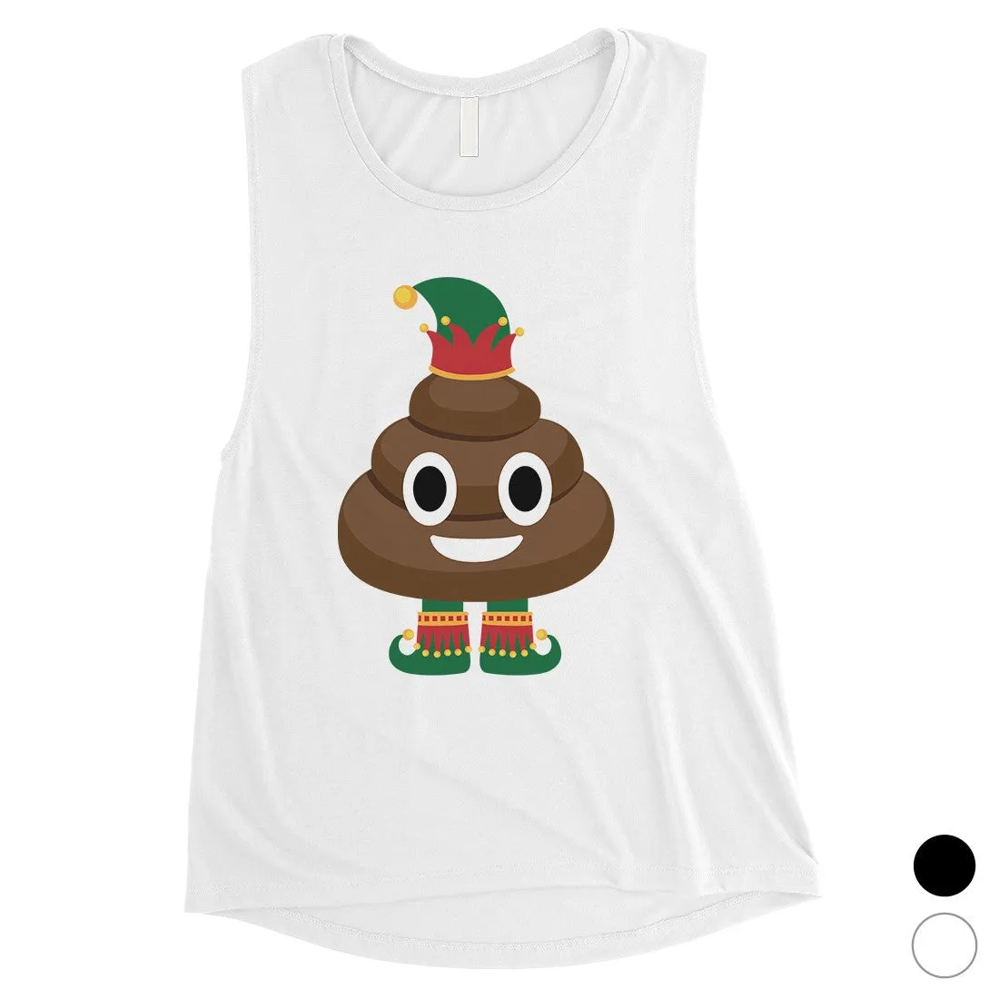 Poop Elf Womens Muscle Top